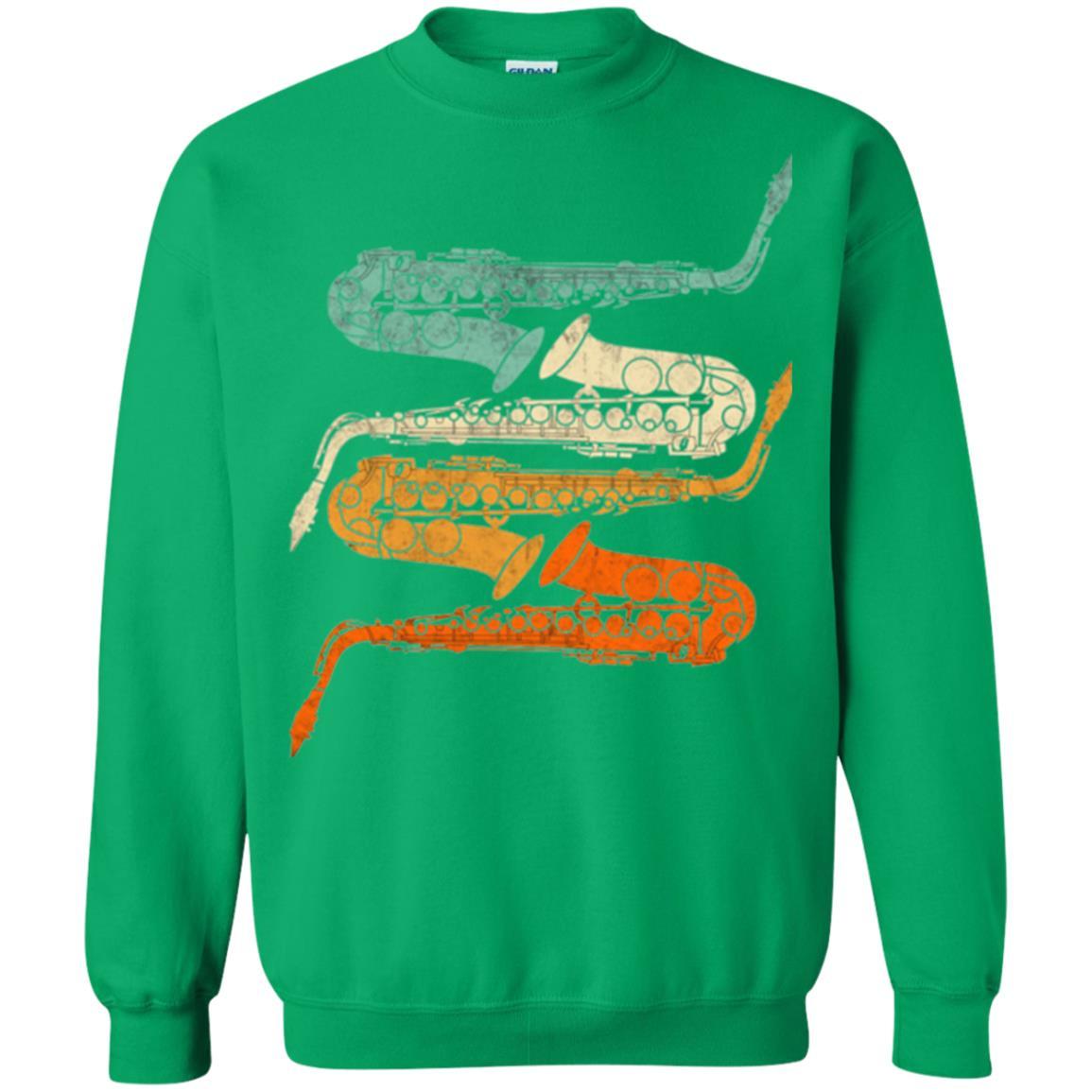 Saxophonist T-shirt Vintage Retro 70s Saxophone Irish Green