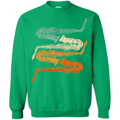 Saxophonist T-shirt Vintage Retro 70s Saxophone Irish Green