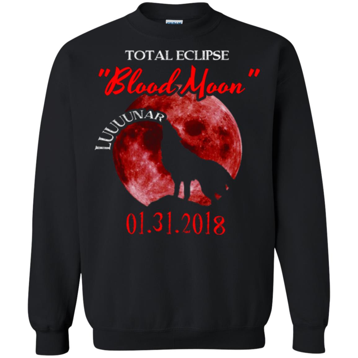 Eclipse T-shirt Total Eclipse Luuuunar Blood Moon Black