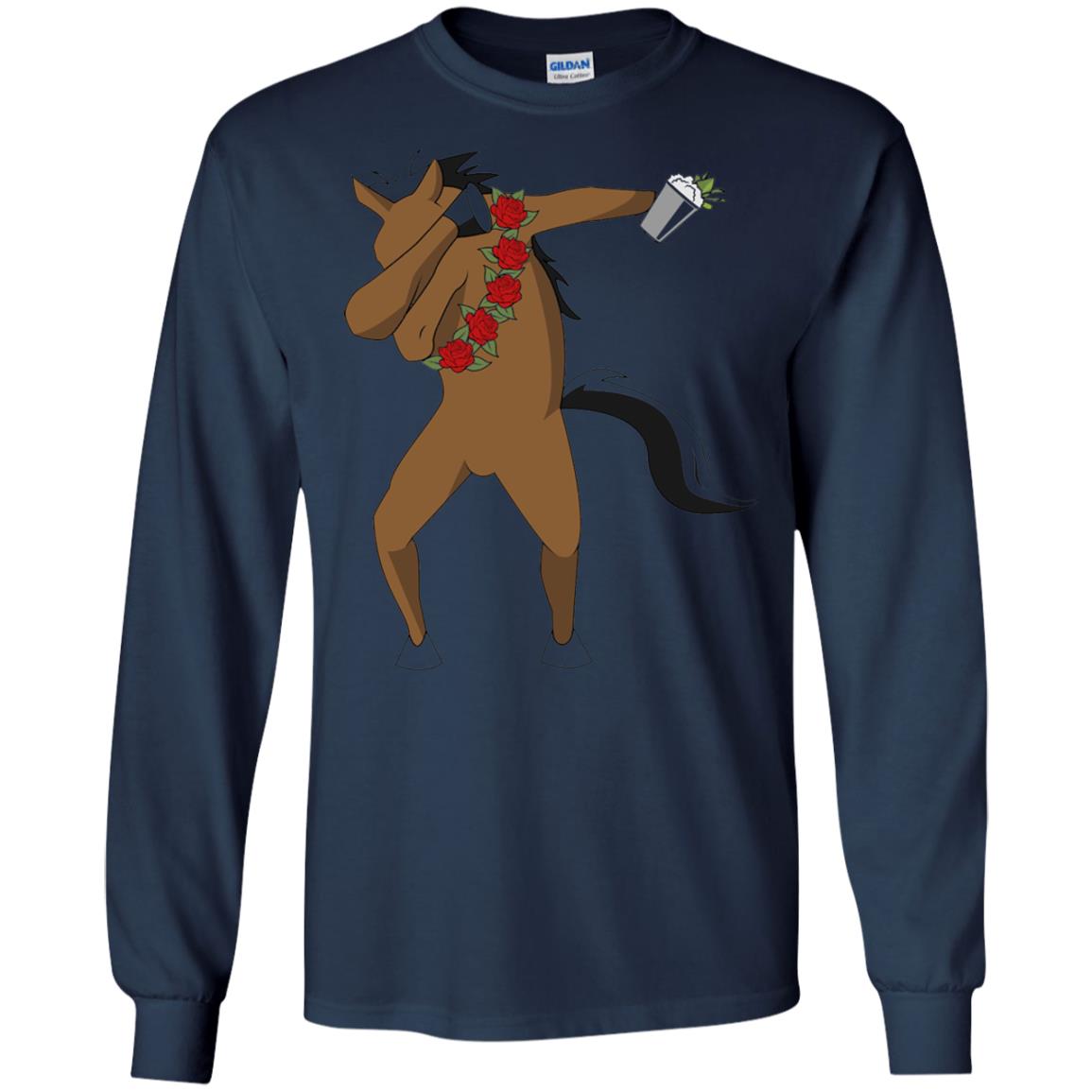 Derby Party 2018 Funny Dabbing Horse Shirt Navy