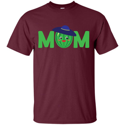 Mom Watermelon Funny Summer Melon Fruit Shirt For Mommy Maroon