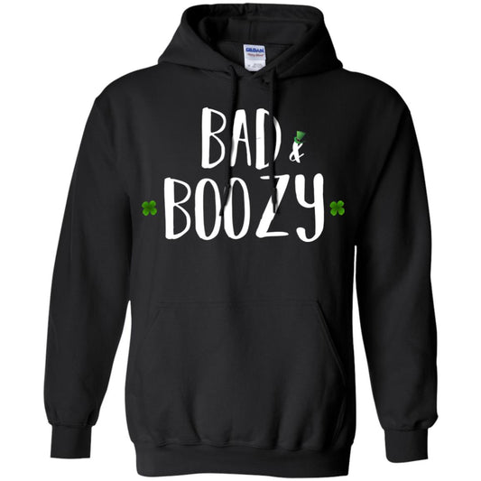 Bad And Boozy Funny Saint Patrick Day T-shirt Black
