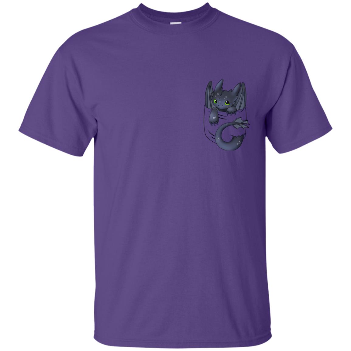 Dragon In Pocket Shirt Purple