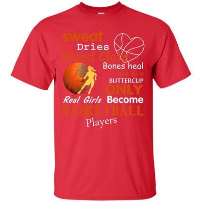 Basketball Shirt Real Girls Become Basketball Players Red