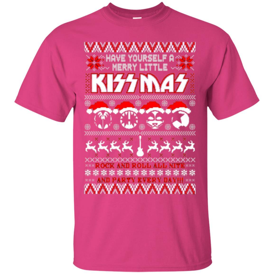 Christmas T-shirt Have Yourself A Merry Little Kissmas Heliconia