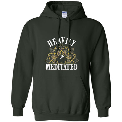 Funny Heavily Meditated Yoga Meditation T-shirt Forest Green