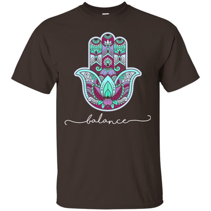 Balance Yoga Gym Hamsa T-shirt Dark Chocolate