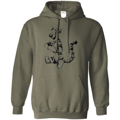 Movie T-shirt Tigger Sketch Military Green