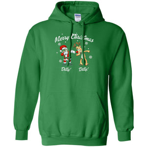 Christmas T-shirt Santa And Reindeer Dilly Dilly