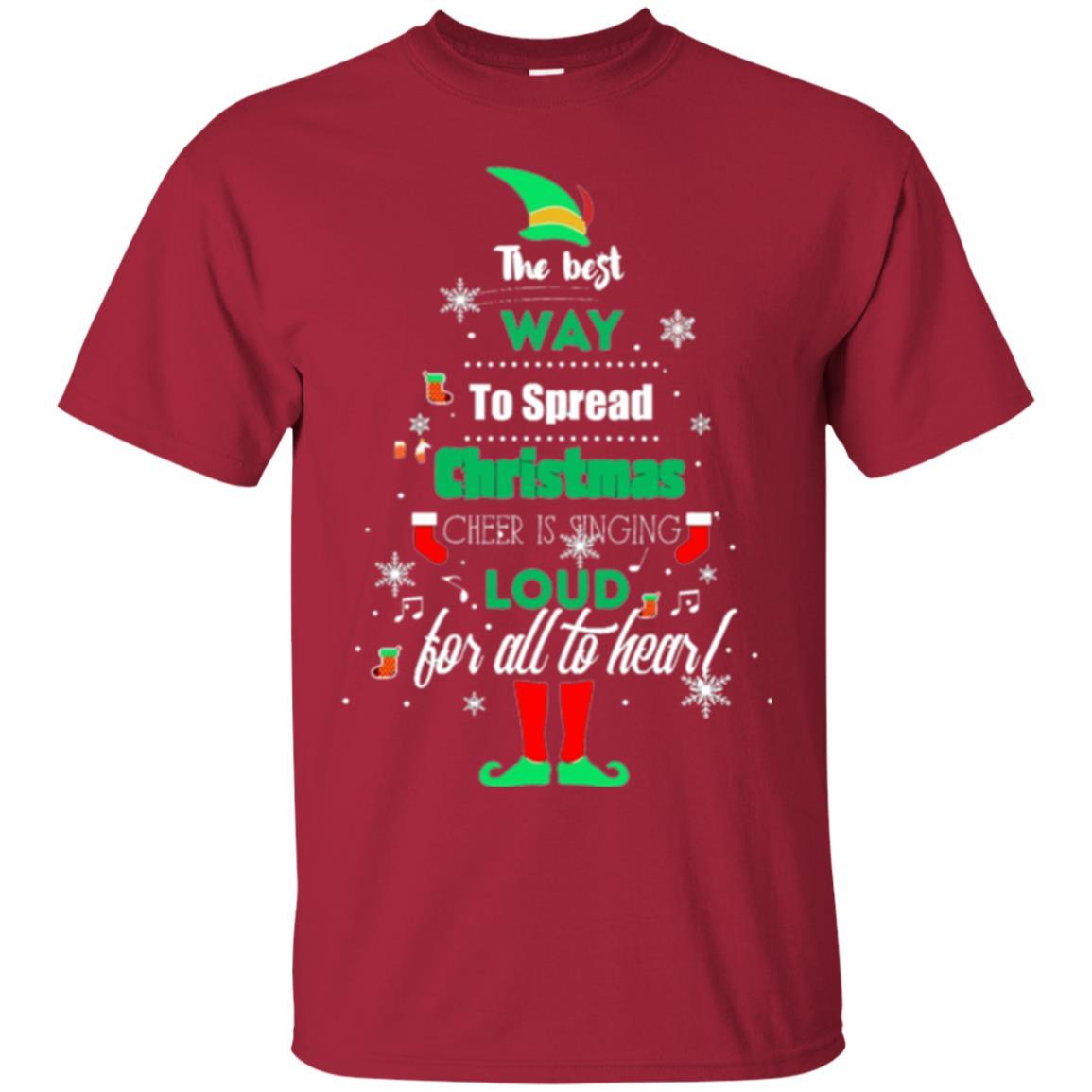 Elf Christmas T-shirt The Best Way To Spread Christmas Cheer Cardinal