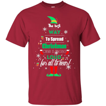 Elf Christmas T-shirt The Best Way To Spread Christmas Cheer Cardinal