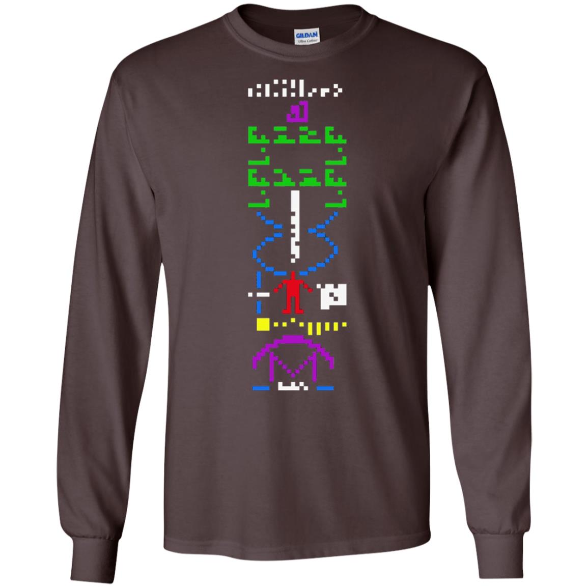 Astronomer T-shirt 1974 Arecibo Message Cool Space Exploration Dark Chocolate