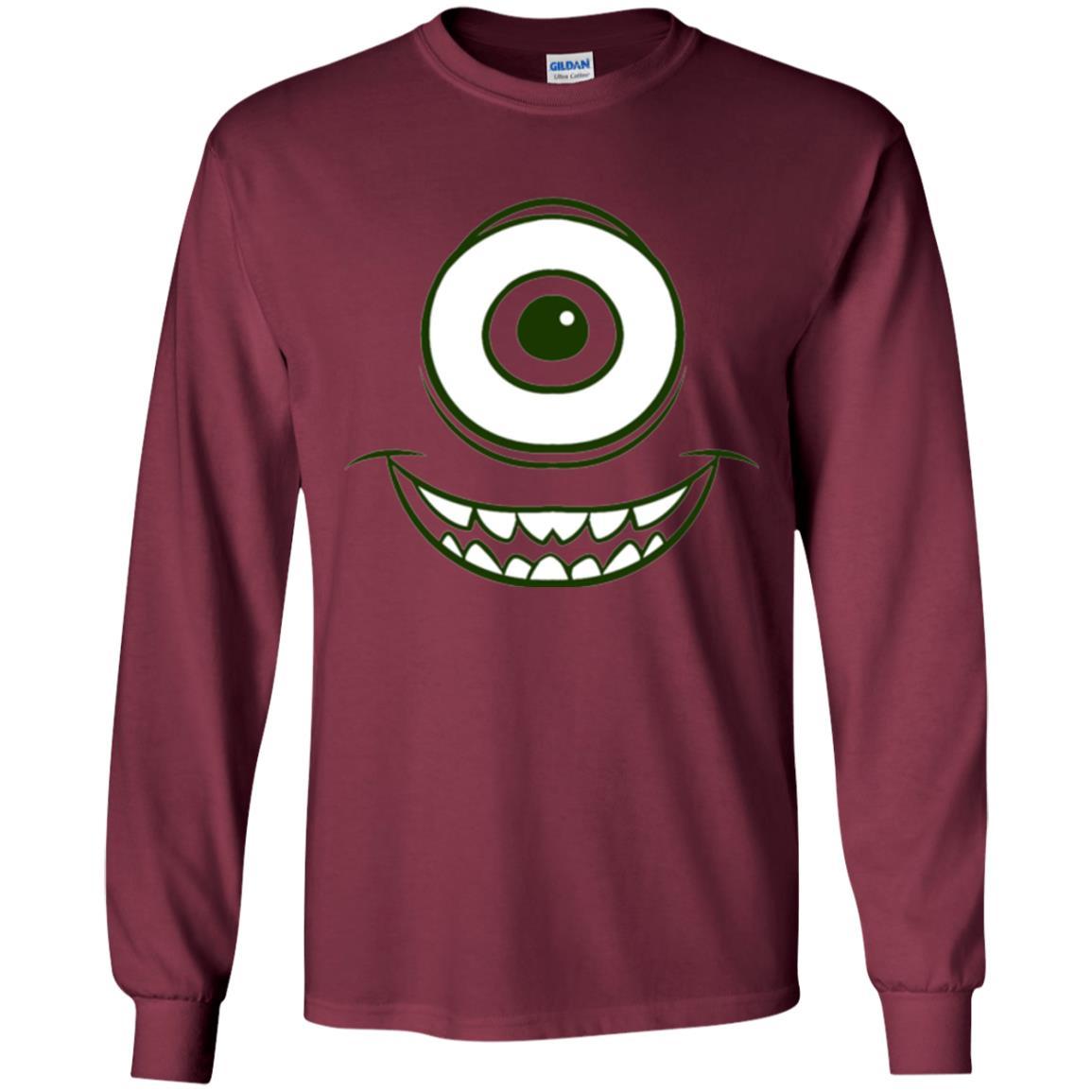 Cartoon T-shirt Mike Wazowski Eye Graphic Maroon