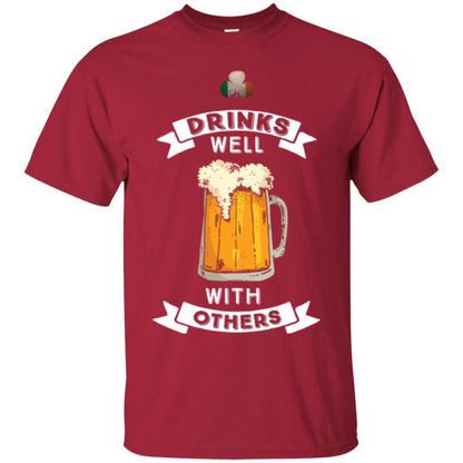 St. Patrick's Day T-shirt Drinks Well With Others Cardinal