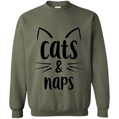 Cats And Naps Lovers T-shirt Military Green