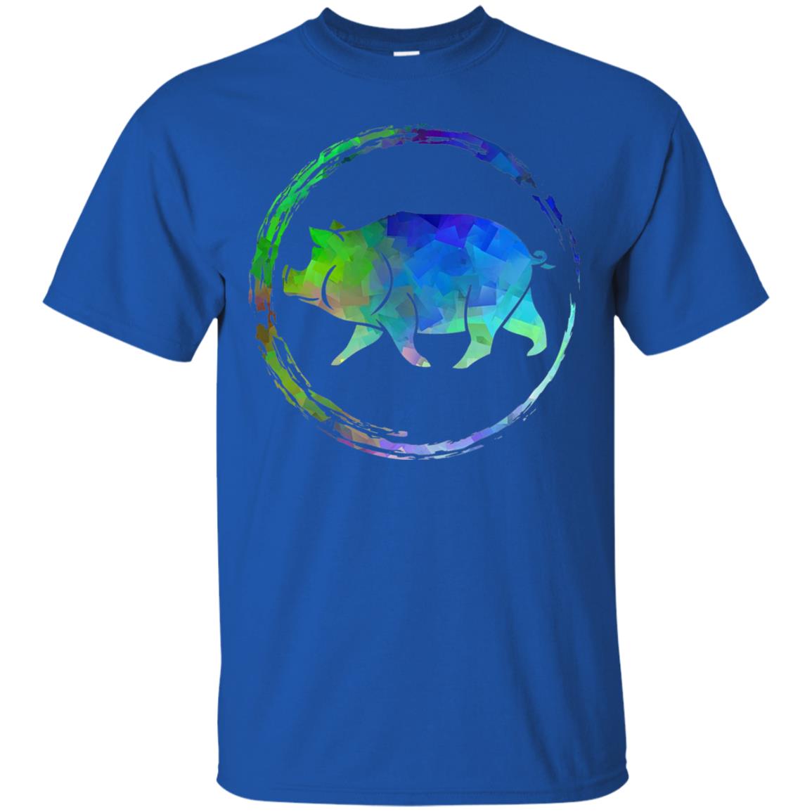 Hog Pig And Boar Lover Colorful Art Shirt Royal