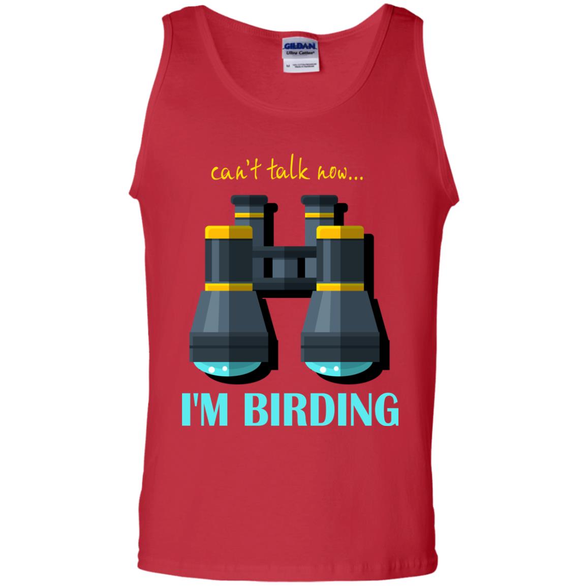 Bird-watching T-shirt Can't Talk Now I'm Birding Red