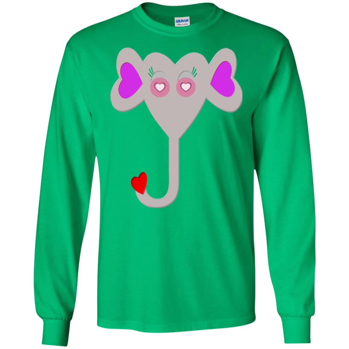Pajama Plaid Elephant Heart Valentine Day T-shirt Irish Green