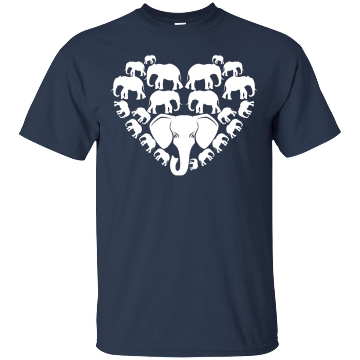 Elephant Lovers T-shirt Special Elephant Heart Navy