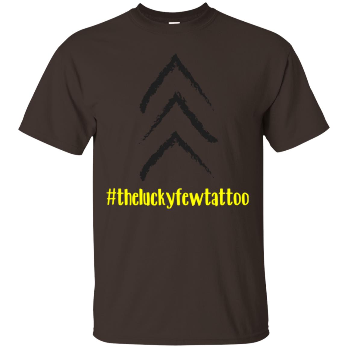 Hash Tag The Lucky Few Tattoo Gift Shirt For Friend Dark Chocolate