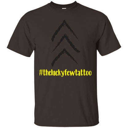 Hash Tag The Lucky Few Tattoo Gift Shirt For Friend Dark Chocolate
