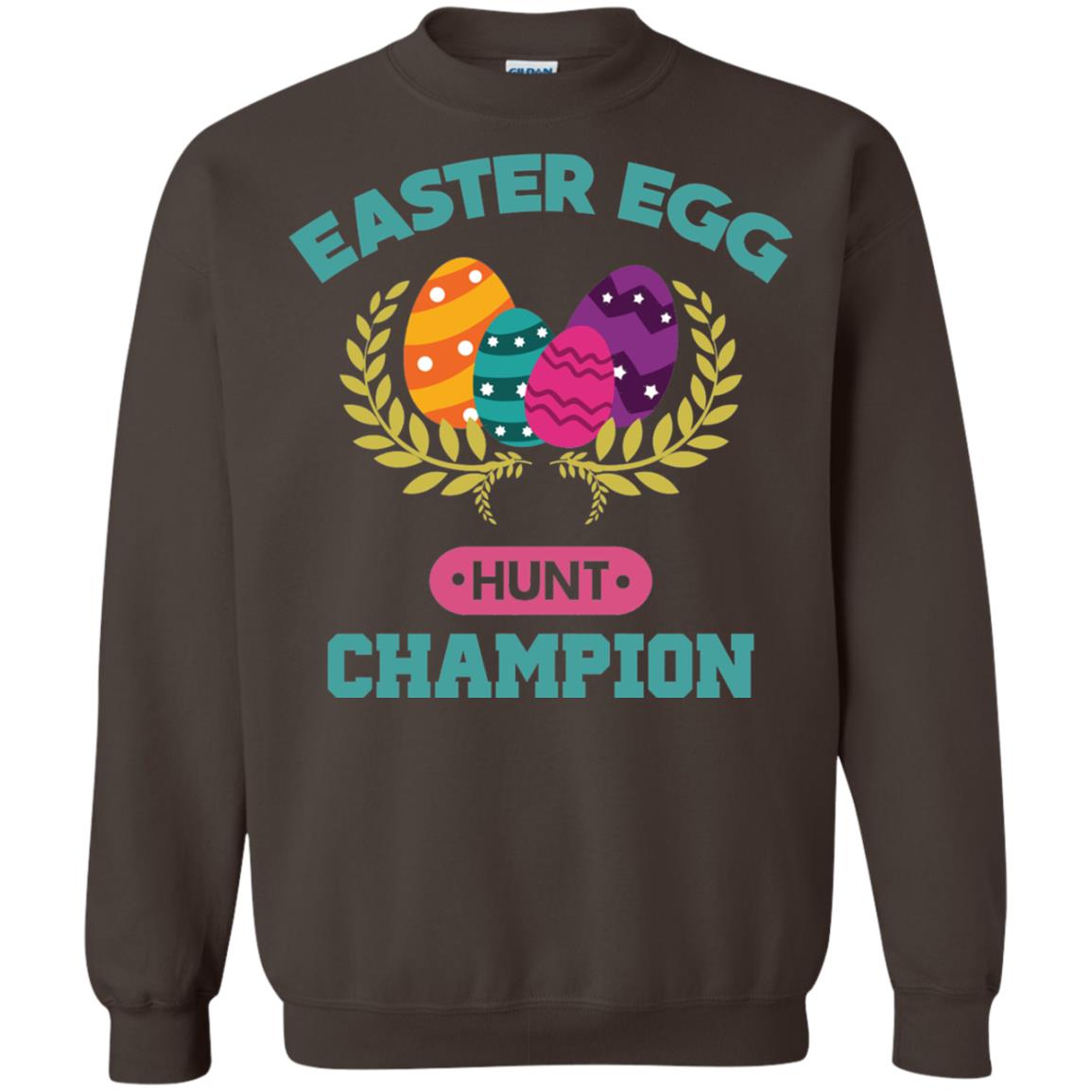 Easter Egg Hunt Champion Easter Day T-shirt Dark Chocolate