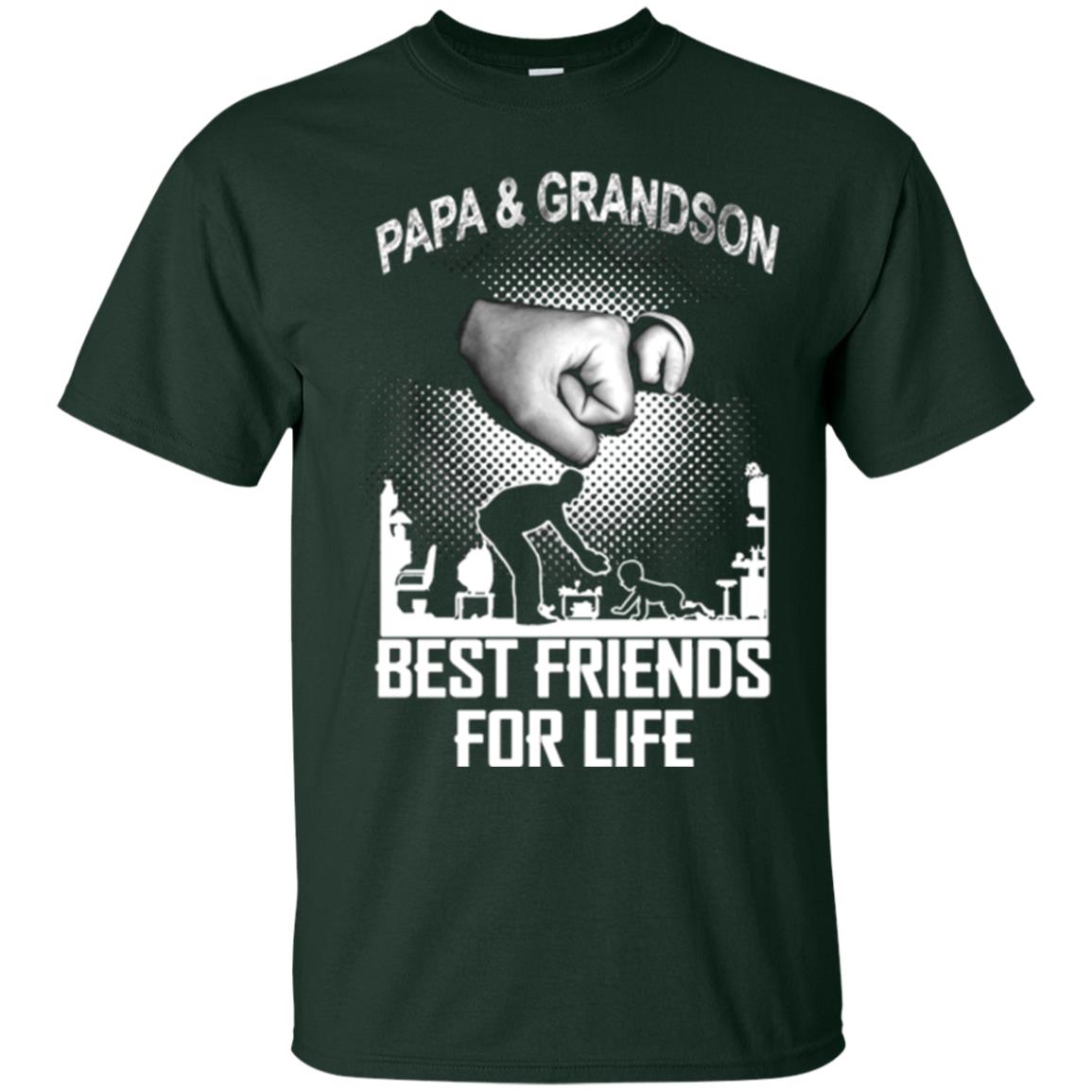 Papa And Grandson Best Friends For Life Family Shirt Forest
