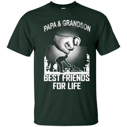 Papa And Grandson Best Friends For Life Family Shirt Forest