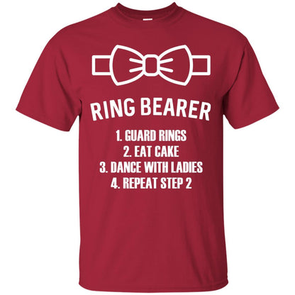 Ring Bearer T-shirt Boys Wedding Guard Rings, Eat Cake Cardinal