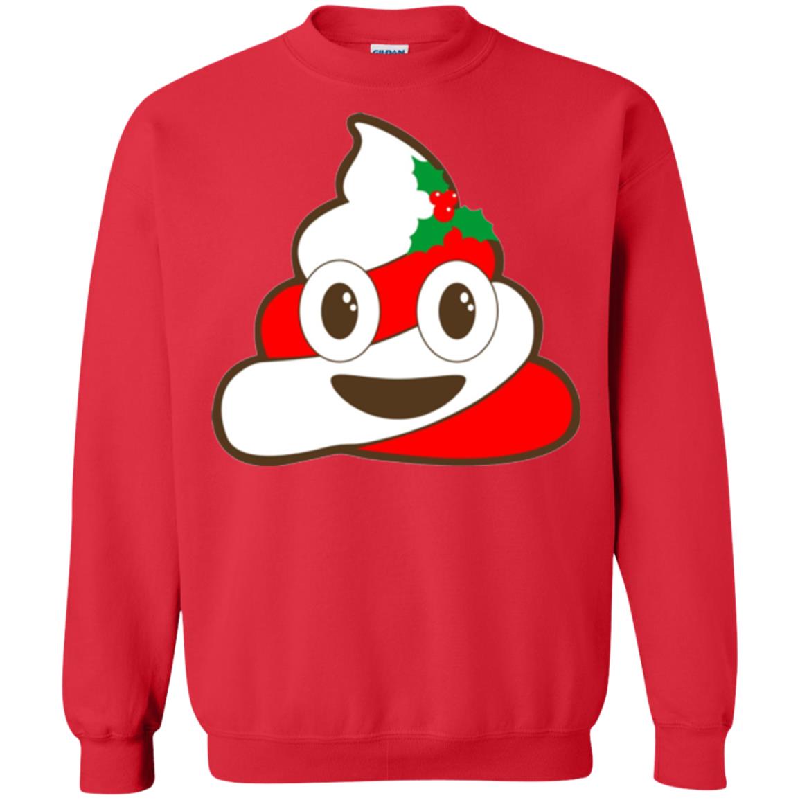 Christmas T-shirt Funny Poop Emojis Red