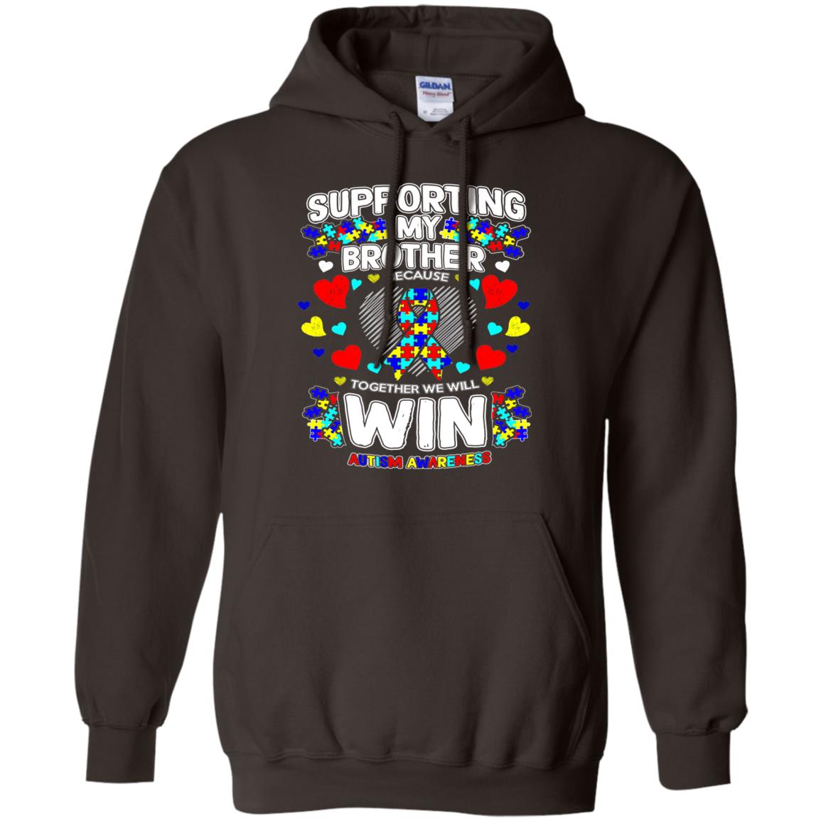 Autism Awareness Shirts For Supporting My Brother Dark Chocolate