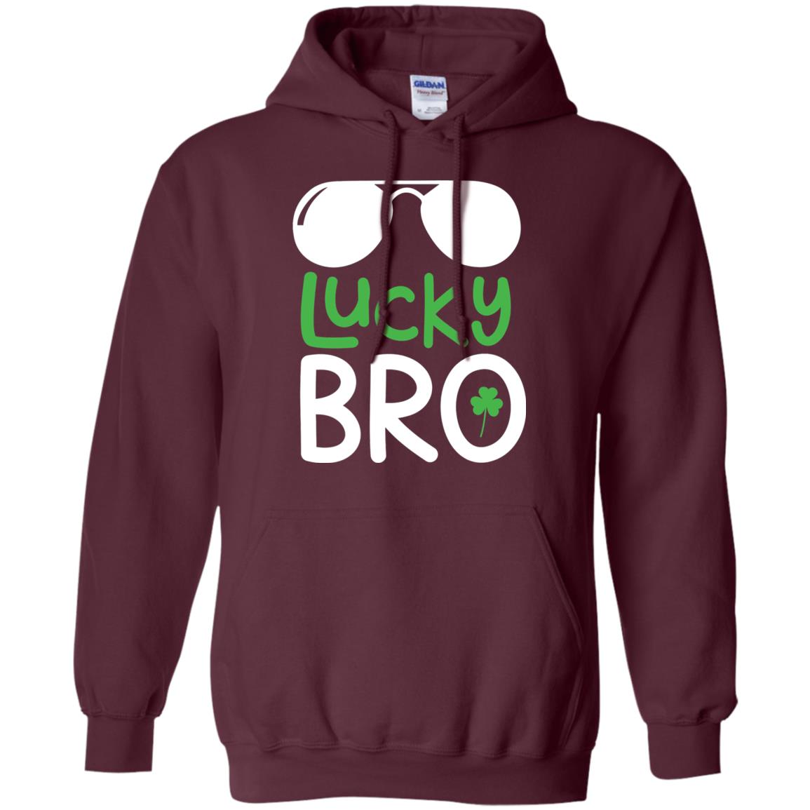 Lucky Bro St. Patrick_s Day T-shirt Maroon