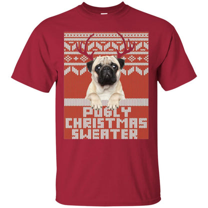 Dog Lovers T-shirt Pugly Christmas Sweater Cardinal