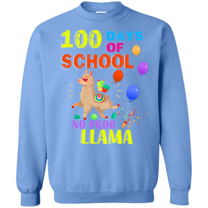 100 Days Of School No Probllama ShirtG180 Gildan Crewneck Pullover Sweatshirt 8 oz.