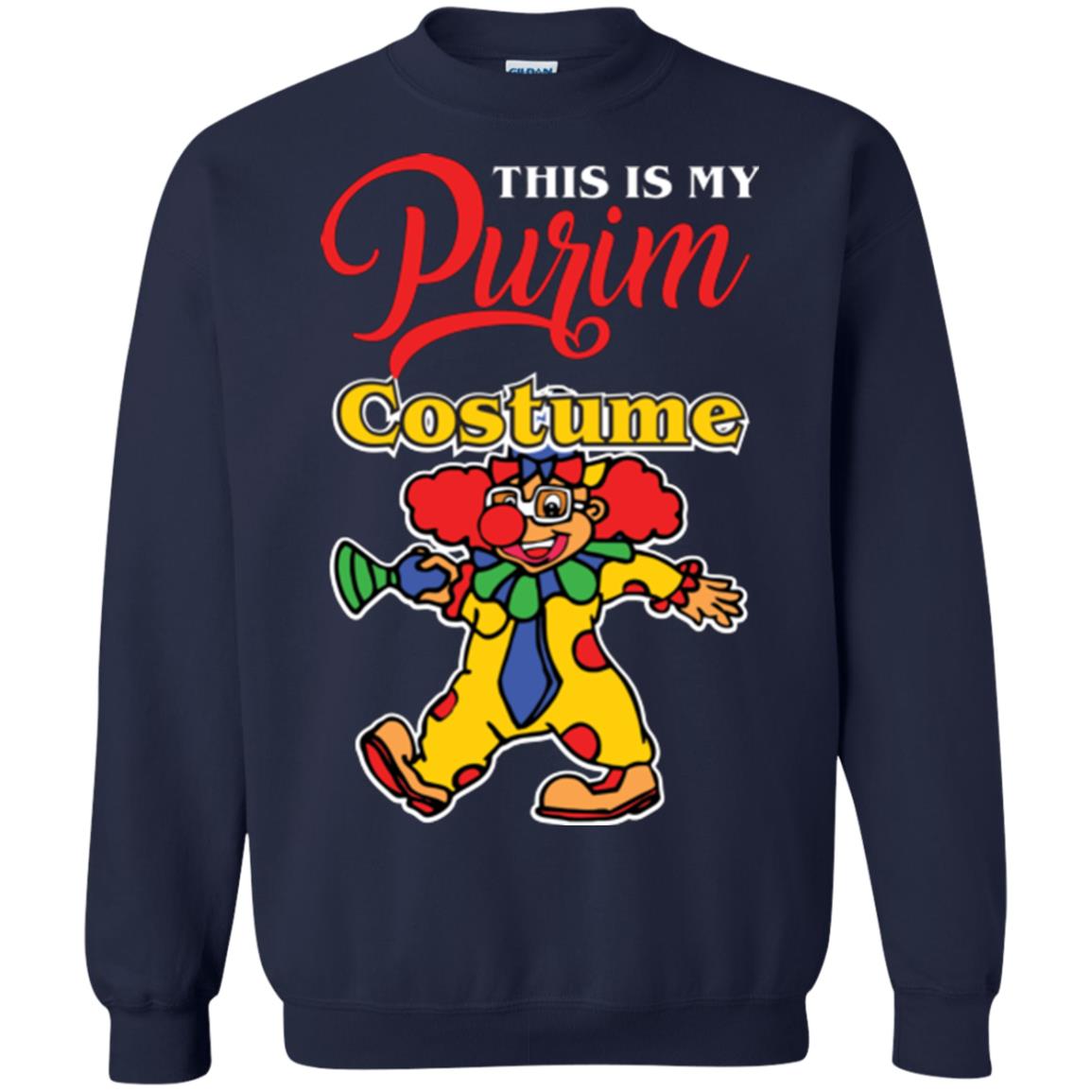 Purim Day T-shirt This Is My Purim Costume Navy