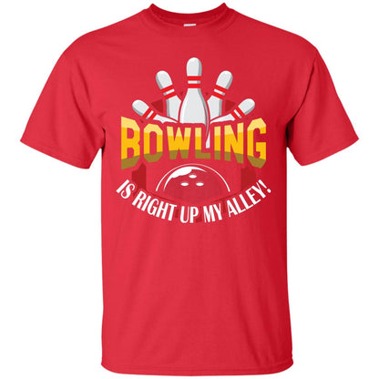 Bowler T-shirt Bowling Is Right Up My Alley Red