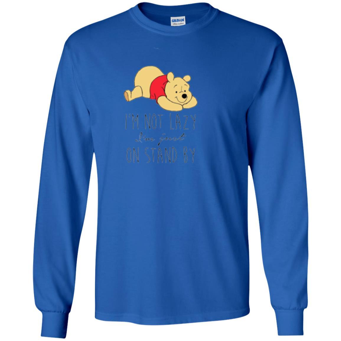 Cartoon T-shirt I'm Not Lazy I'm Just On Stand By Royal