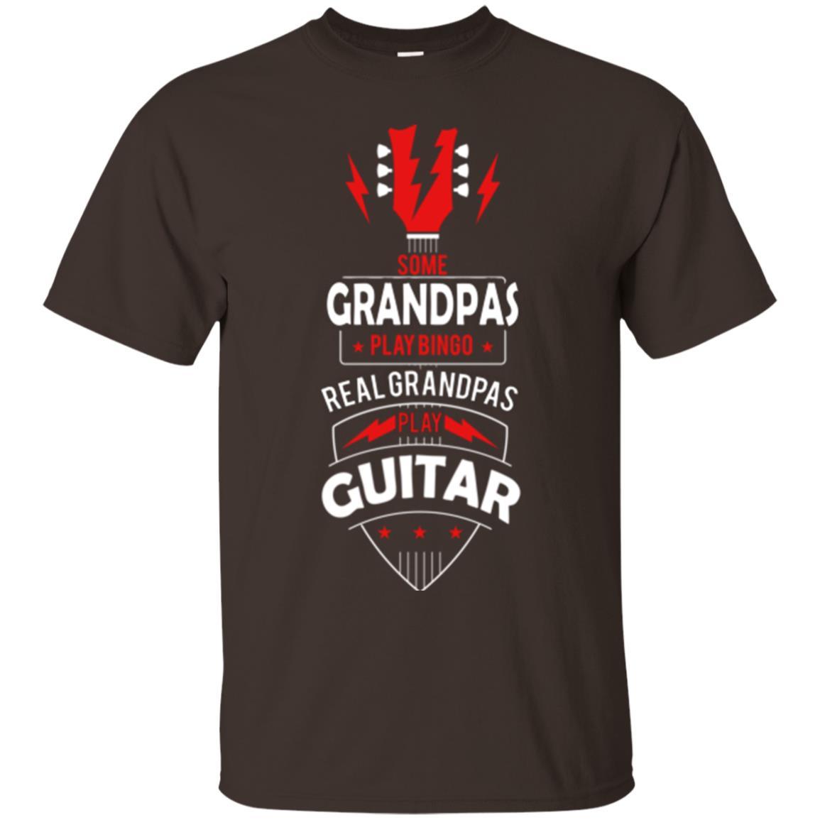 Papa T-shirt Some Grandpas Play Bingo Real Grandpas Play Guitar T-shirt