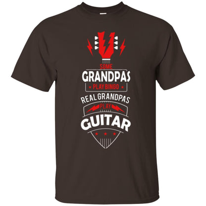 Papa T-shirt Some Grandpas Play Bingo Real Grandpas Play Guitar T-shirt