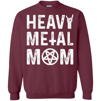 Heavy Metal Mom Vintage Band Music Concert Mother T-shirt Maroon