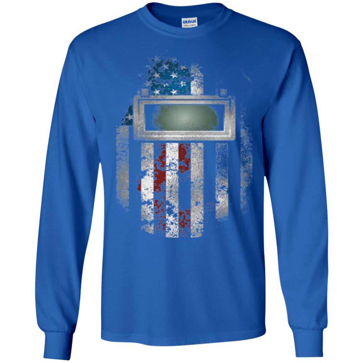 Welder Gift Shirt American Welding Hood Gift T-shirt Royal