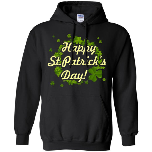 Happy St.patricks Day Shamrocks T-shirt Black
