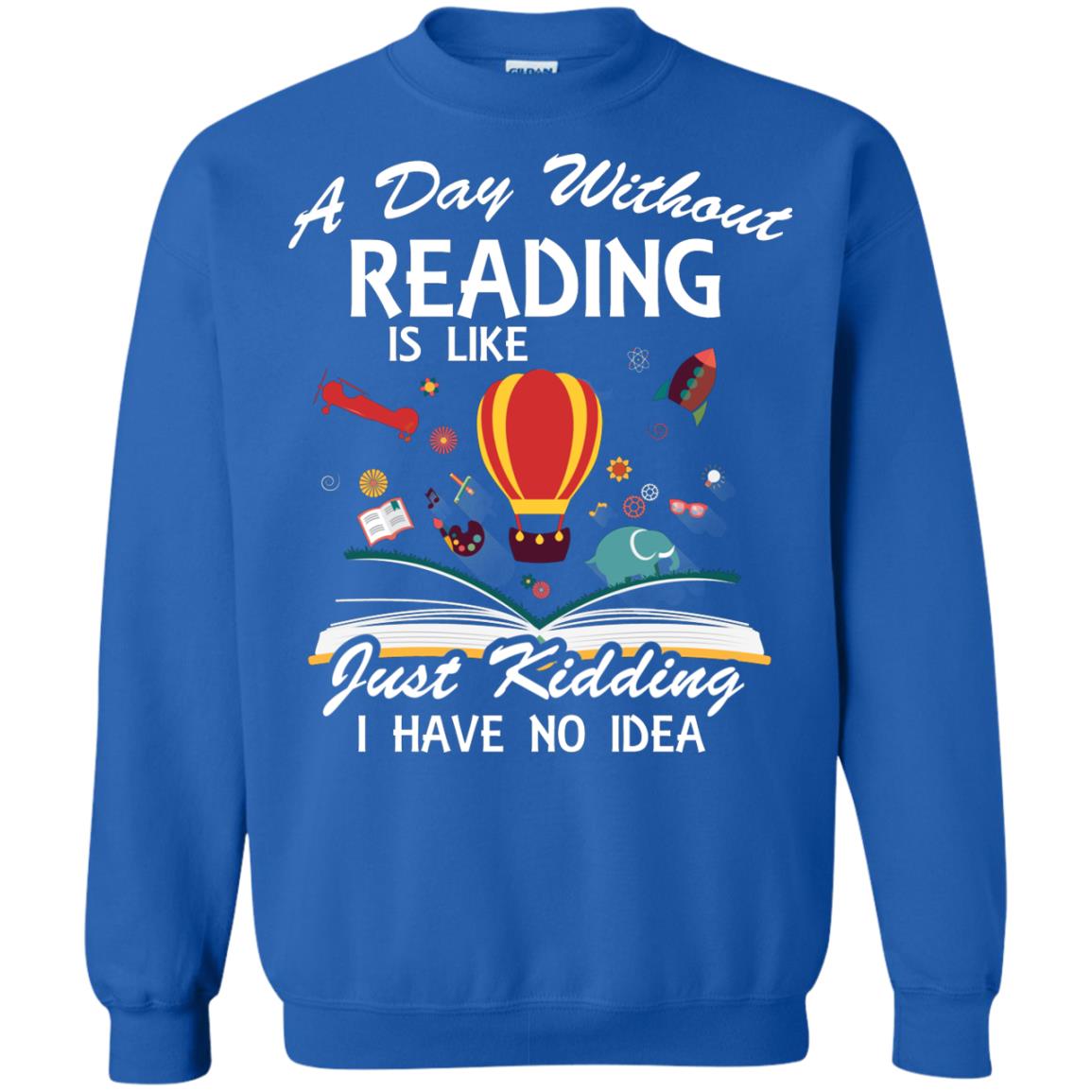 A Day Without Reading Is Like Bookworm T-shirt Royal