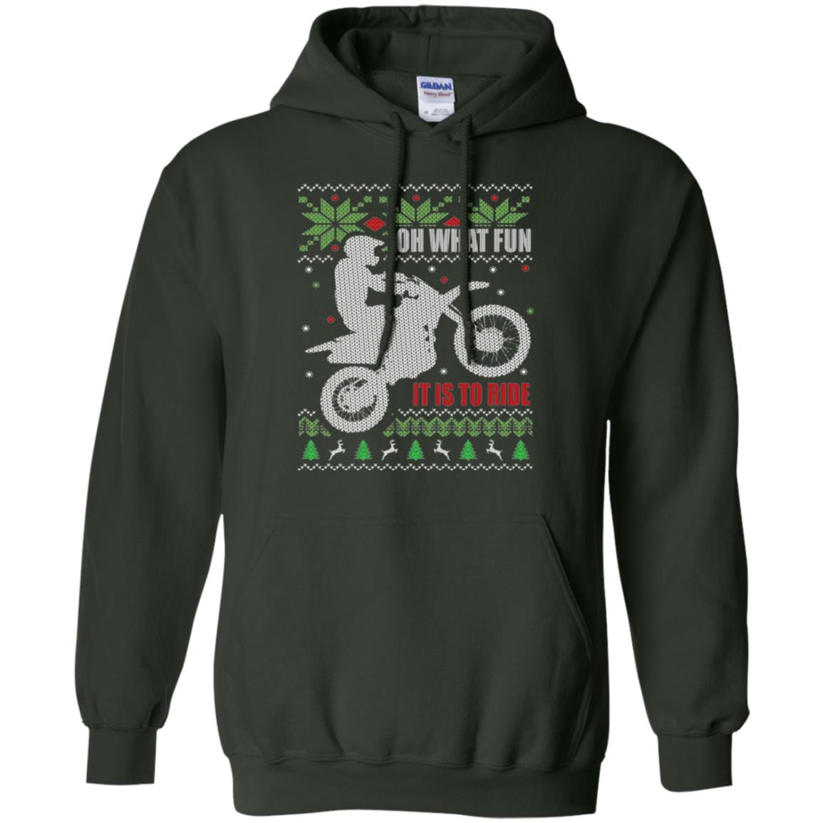 Motorbike T-shirt Oh What Fun It Is To Ride Forest Green