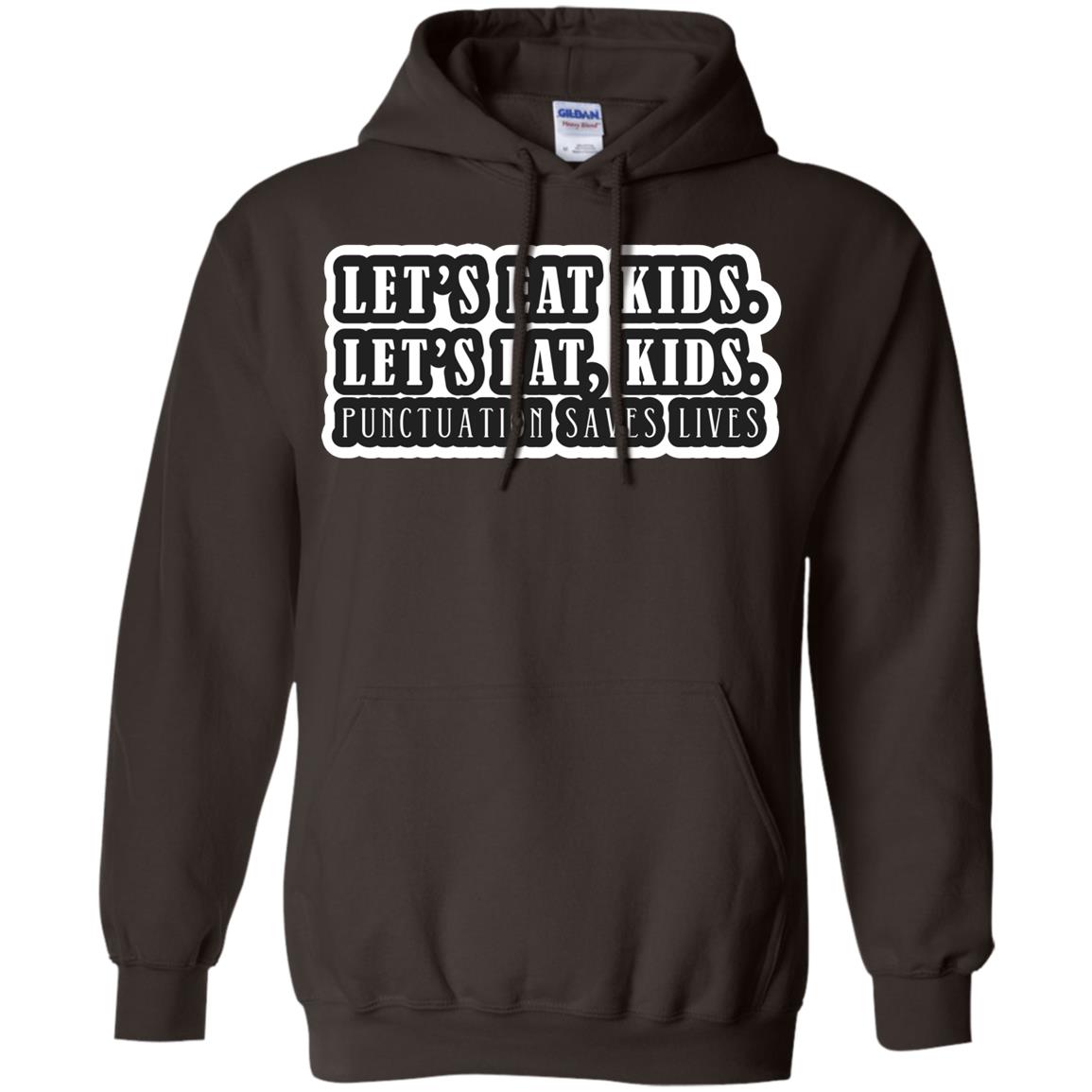 Lets Eat Kids Lets Eat, Kids Punctuation Save Lives Shirt Dark Chocolate