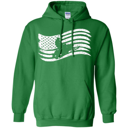 Snowmobile Rider T-shirt American Flag Irish Green