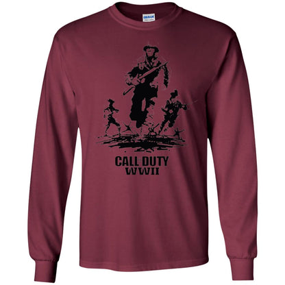 Military T-shirt Call Of Duty Wwi Maroon