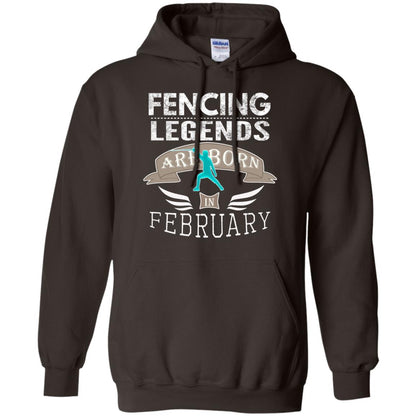 Fencing Legends Are Born In February Fencing Lover T-shirt Dark Chocolate