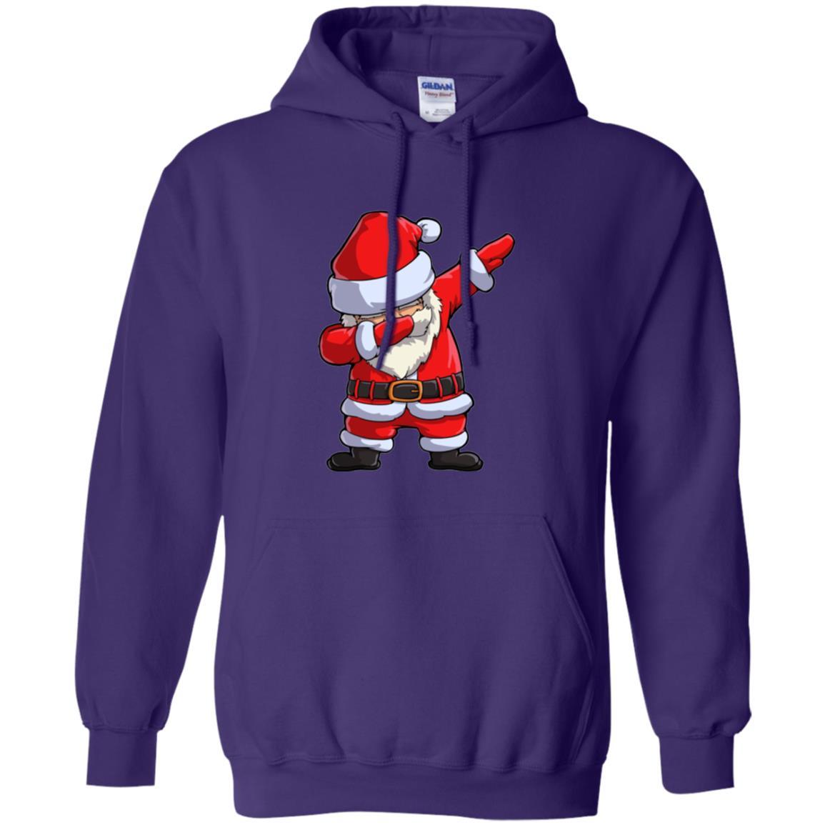 Christmas T-shirt Dabbing Santa Claus Purple