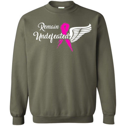 Breast Cancer T-shirt Remain Undefeated Military Green